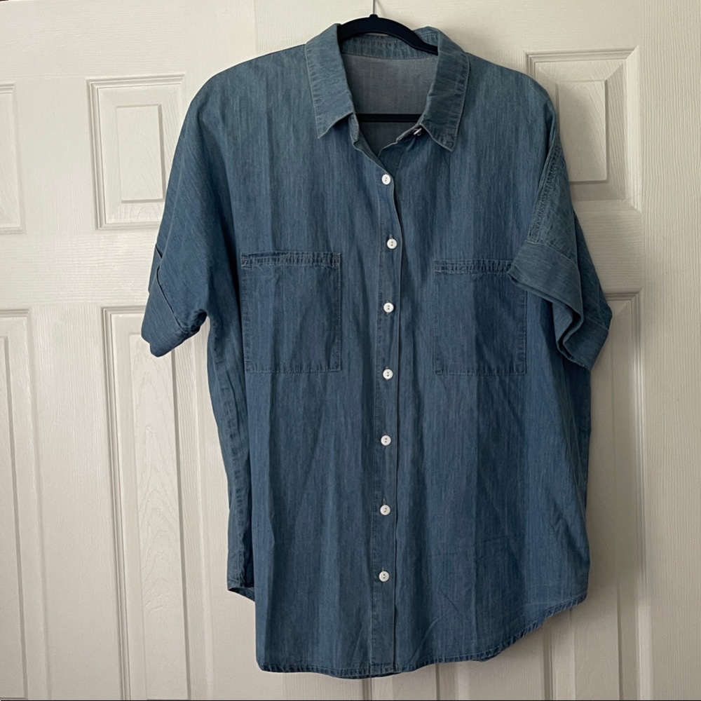 Blue Button-Up Shirt